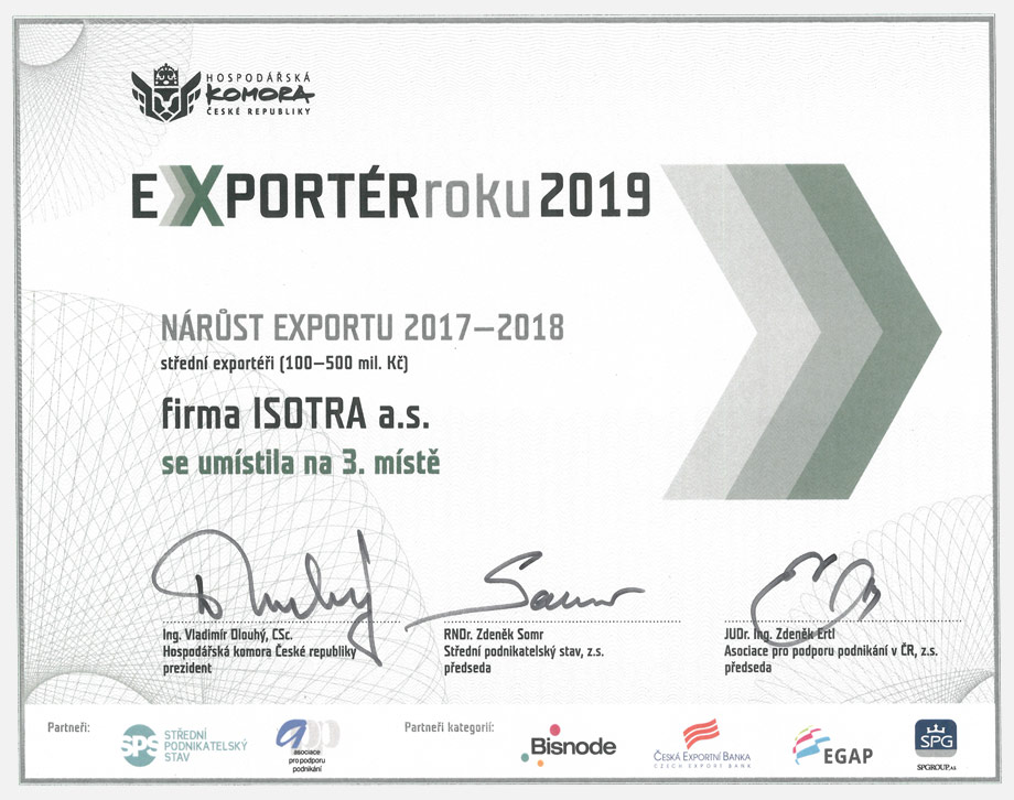 Exportér roku ocenění