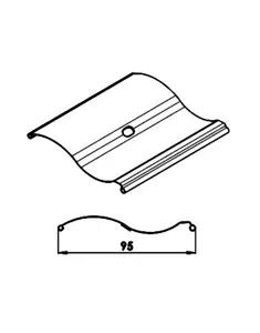 Technický nákres lamely Setta 90 - venkovní žaluzie Praha