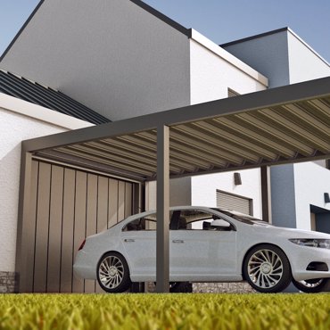 Hliníkový přístřešek pro auta Carport ARTOSI s trapézovým plechem