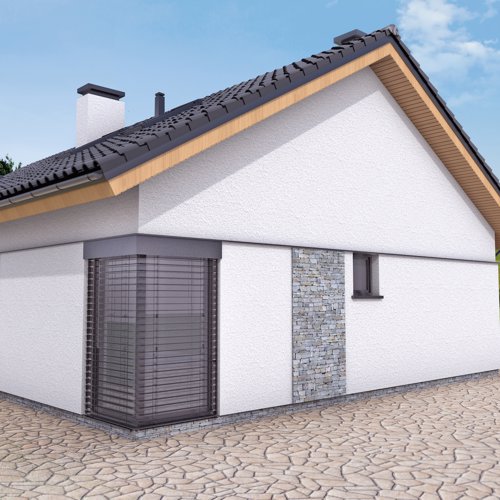 Rohová žaluzie CORNER s lamelou Cetta 80 Flexi